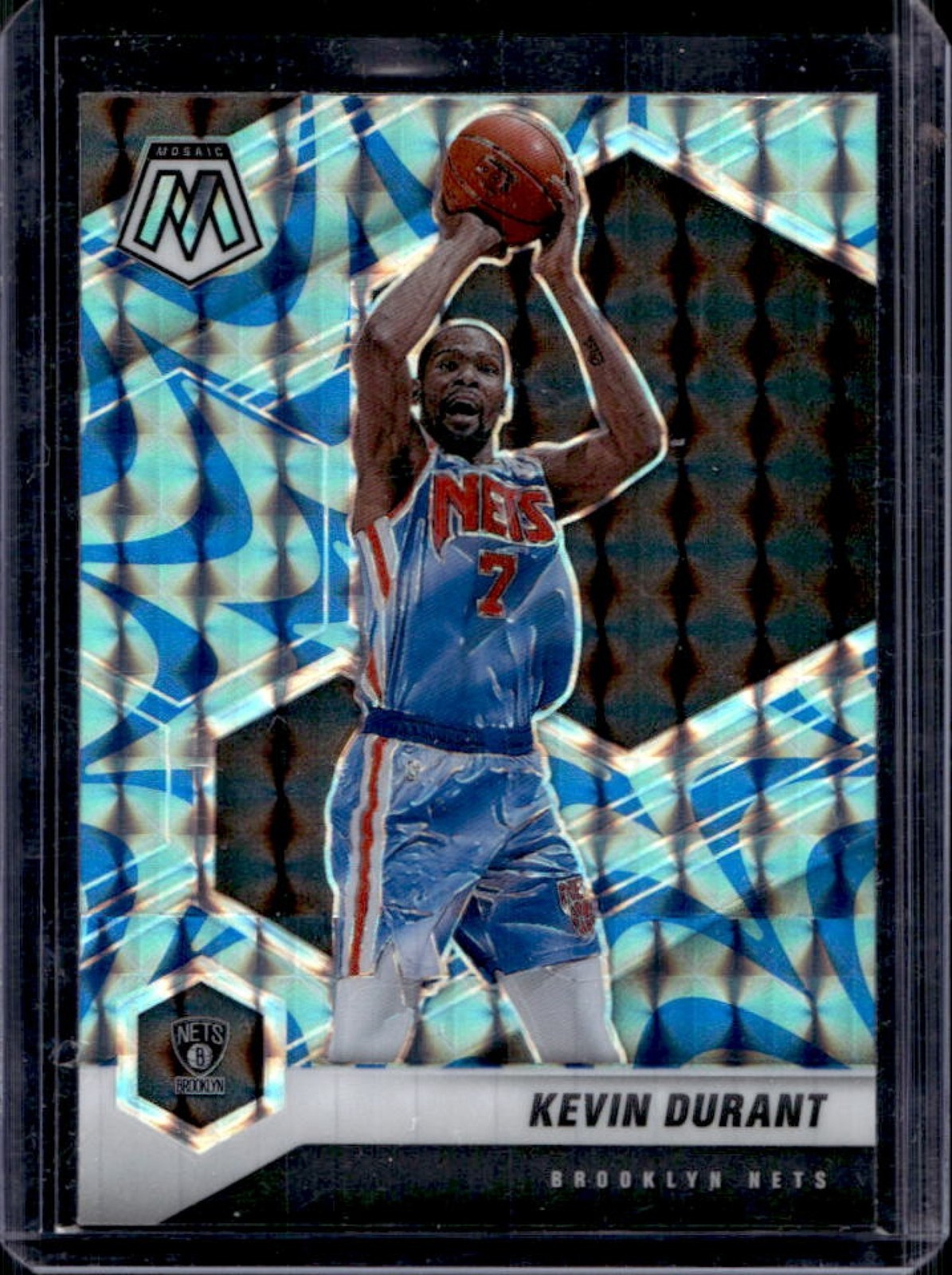2020-21 Panini Mosaic Kevin Durant Reactive Blue #7 Nets