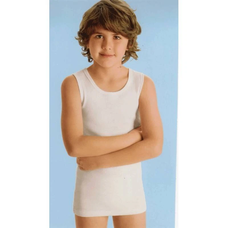 ELLEPI 3 CANOTTIERA BIMBO CALDO COTONE GARZATO SPALLA LARGA 8222