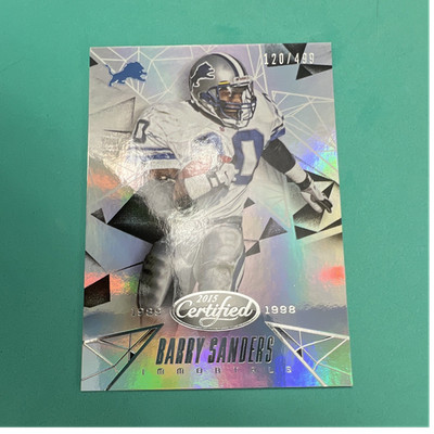 Panini 2015 Certified Barry Sanders Detroit Lions Immortals Mirror Silver #104