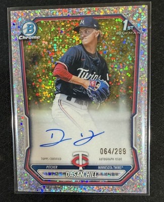 2026 Bowman Chrome Prospect Autographs Dasan Hill #CPA-DH Speckle Refractor /299