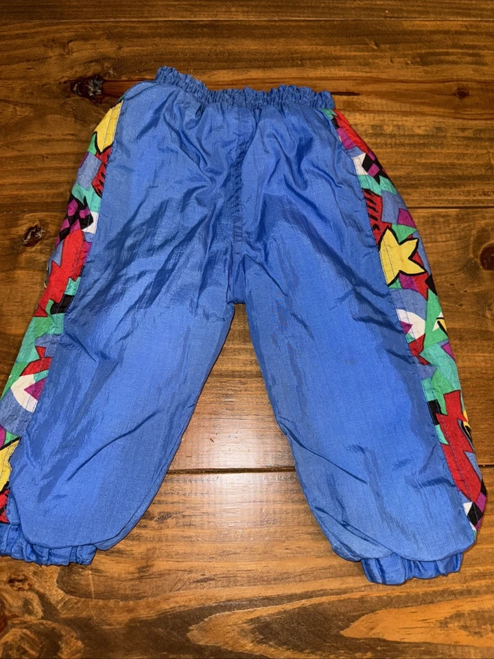 Pantalones de chándal vintage London Fog Parachute talla M 18-24 meses geométricos Foto 2 de 4