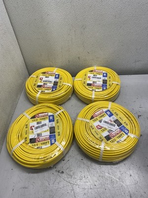 Arizona Indoor Wire Yellow 12/2 100ft Lot of 4 Type NM-B
