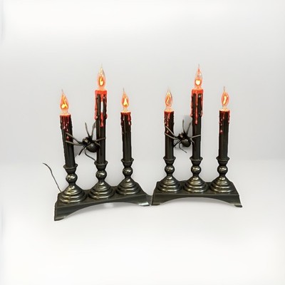 Rite Aid Home Halloween Flickering Bulb Candelabra Set of Two including Bulbs