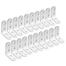 20pcs 40mmx40mmx16mm Stainless Steel Corner Brace Joint L Shape Angle Bracket
