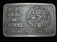 QF01156 VINTAGE 1984  FARMLAND INDUSTRIES, INC.  FARMING  AGRICULTURE BUCKLE