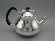 Designer Teekanne - versilbert - Eric Clements - Sheffield um 1960 - #1252