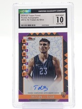 TRISTAN DA SILVA 2024-25 TOPPS FINEST ROOKIE AUTO #RFA-TD MAGIC CGC 10 Q7128