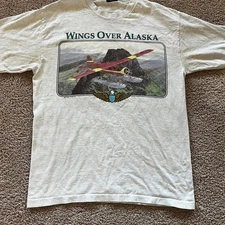 Vintage Signal Sports Wings Over Alaska Terry Pyles Single Stitch T-Shirt 1994