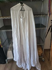 White Long Cloak for Adults, Renaissance, Wedding, Cosplay, Garb, Gently Used