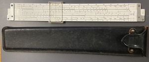 K&E Keuffel & Esser Jet-Log 4181-3 Slide Ruler w/ Leather Case