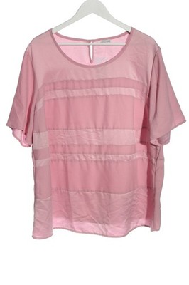 ATELIER Kurzarm-Bluse Damen Bluse Gr. DE 52 pink Casual-Look