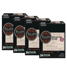 Tully's Coffee 192719CT Coffee K-Cups - Breakfast Blend (96/CT) New