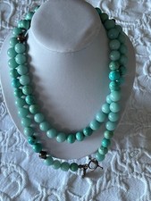 EDLE HELLGRÜNE DESIGNER  JADE-HALSKETTE VON  LOVELY & HOOKED  HOHER NP 320 EURO