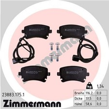 Bremsbelagsatz Scheibenbremse ZIMMERMANN 23883.175.1 23883 für PHAETON VW 3D1