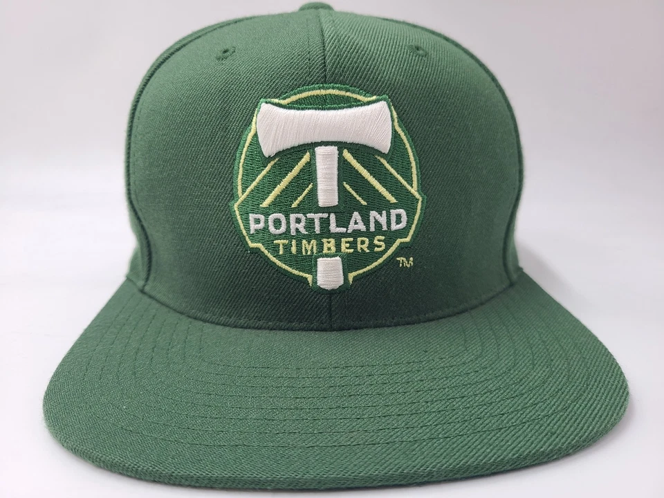 Portland Timbers Mitchell & Ness Snapback Hat Cap Wool Blend MLS Soccer Green - Image 2 of 4
