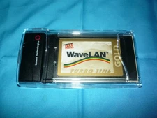 Vintage Lucent WaveLAN Orinoco Gold 802.11b PCMCIA PC Card Turbo 11Mb PC24E-H-FC