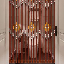 31 Lines Wooden Beaded Doorway Curtain Door Beads Hanging Closet Curtain Beads