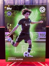 2025 JAYDEN DANNS 28/99 TOPPS UEFA Liverpool Green SIMPLICIDAD ROOKIE RC