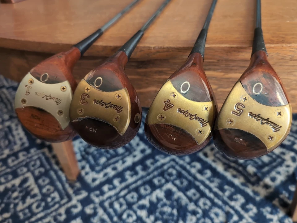 Juego de maderas de caqui MacGregor M2W 1, 3, 4, 5 diestros vintage Foto 2 de 4