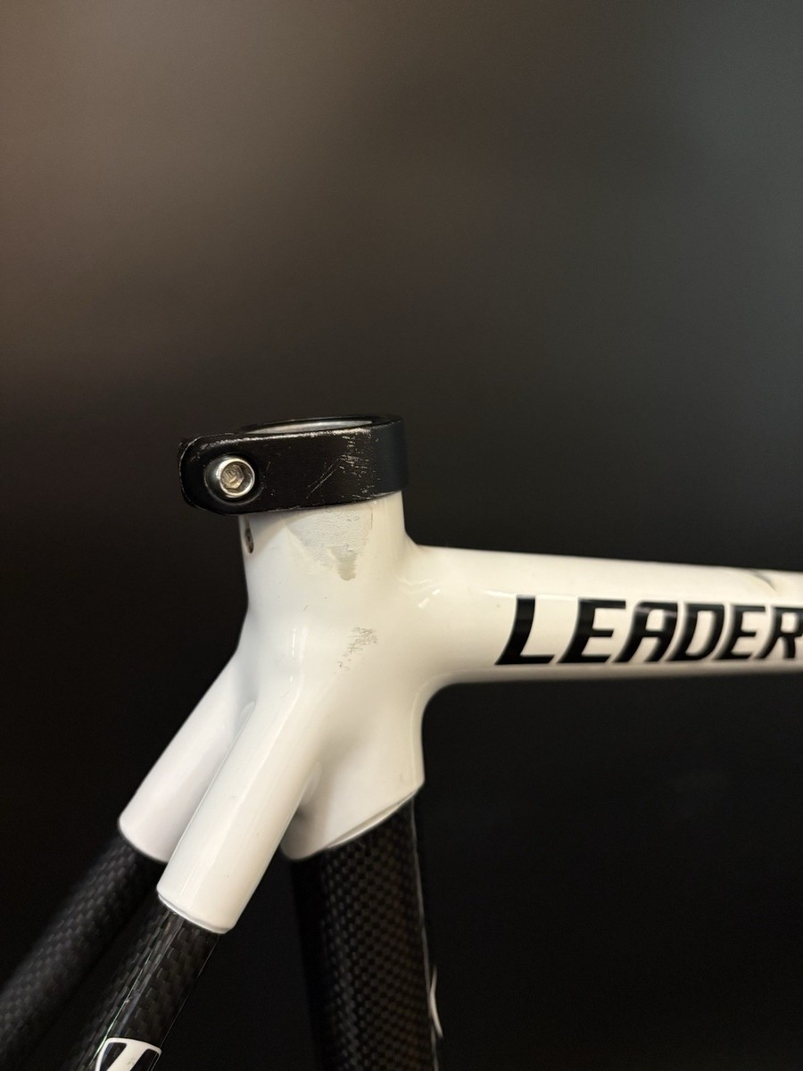 Leader EQNX Frameset White 58cm Carbon Track Bike Fixed Gear Frame