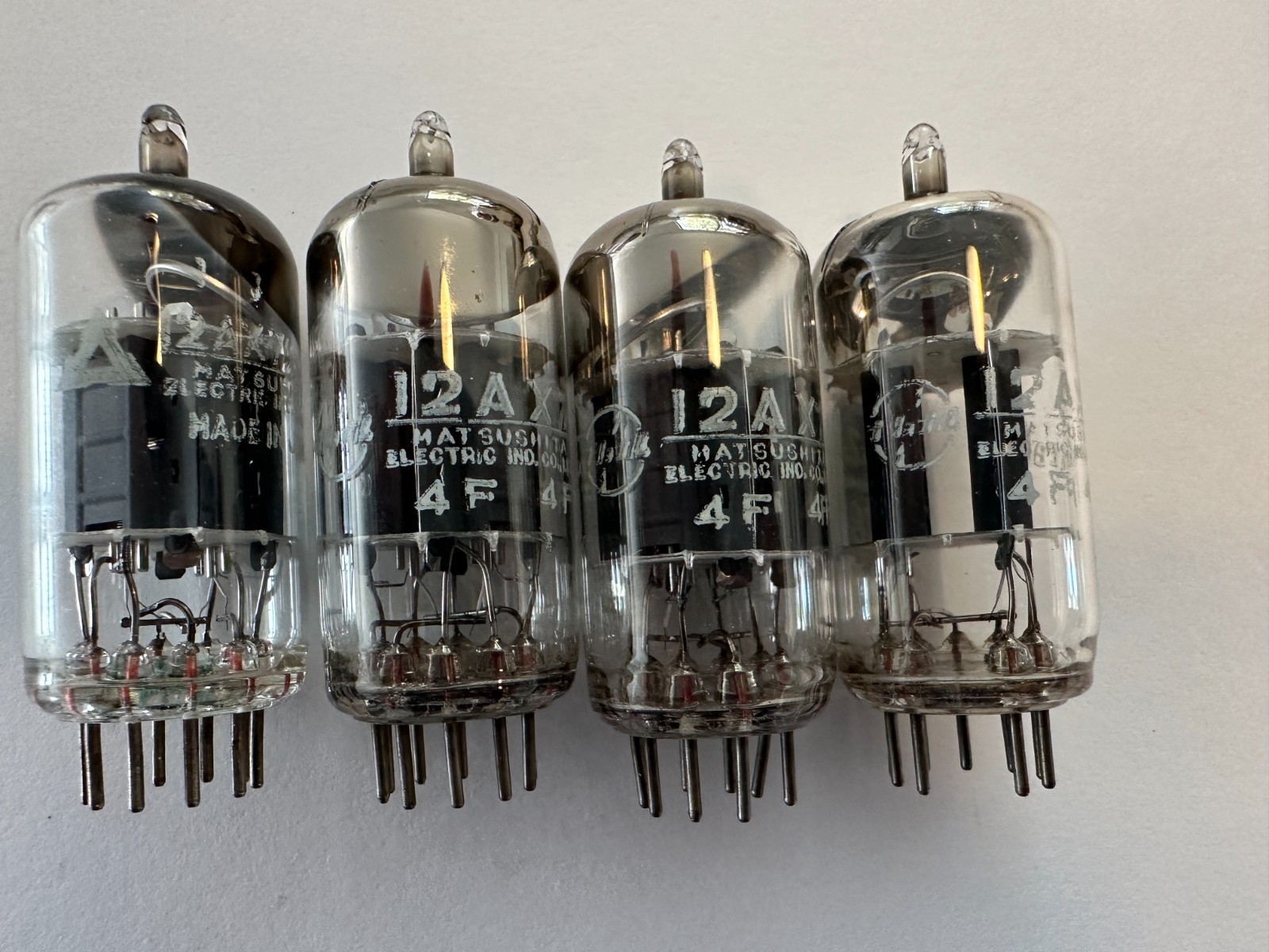 Vintage MATSUSHITA "MULLARD" ECC83 12AX7 45° O GETTER Tube Hi Fi Guitar Amp