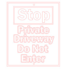 STOP Private Driveway Do Not Enter Signage Plastic Durable Sign 9X11 Inches