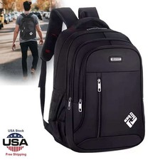 Large Oxford Fabric Laptop Backpack Travel Business Shool Book Bag w USB Port