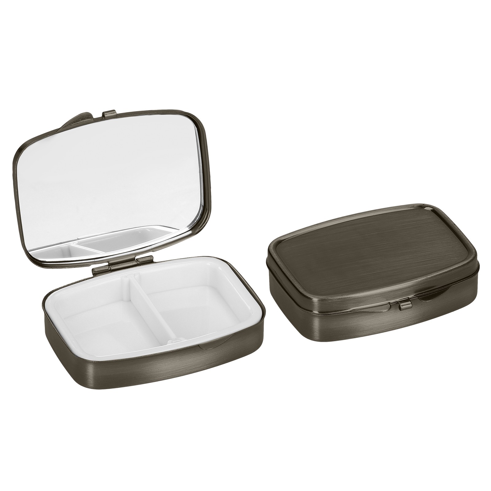 2x Настольная коробка Edelstahl mit 2 Fächern - 5,5 x 4 x 1,5 см