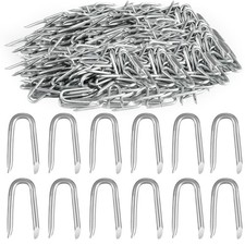 600 Pcs Galvanised U Nails for Fencing U Shaped Nails Steel Chicken Wire Fencing 12.91 per metre