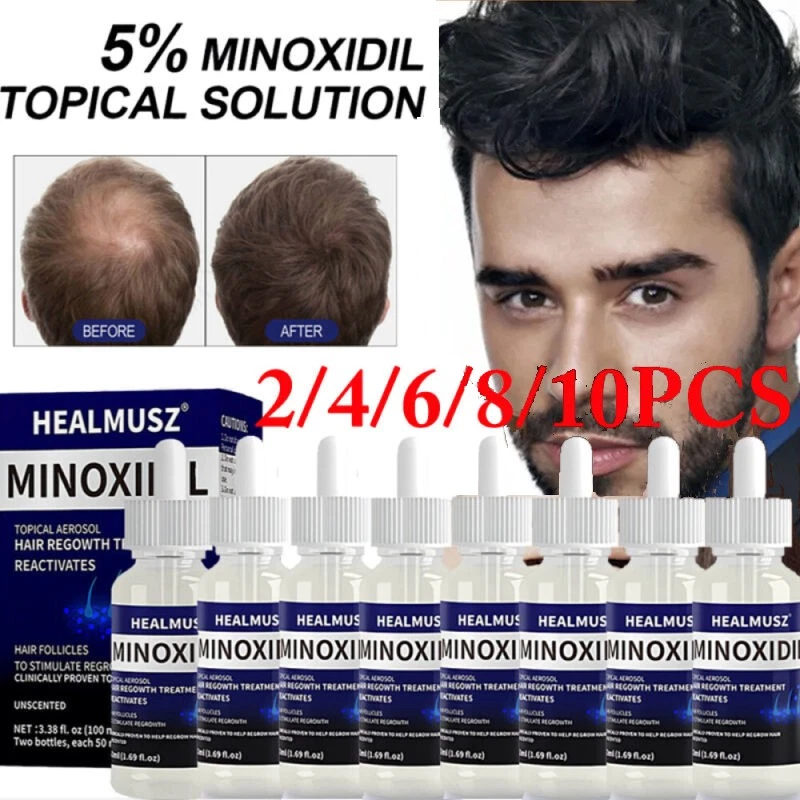 HEALMUSZ 2-10 Monats-Vorrat Extra Stärke MINOXIDIL 5% Serum Haarwachstum FÜR MÄNNER 50ML