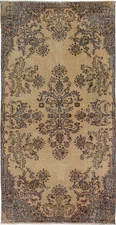 Vintage Oriental Hand-Knotted Carpet 3'7" x 6'11" Traditional Wool Area Rug
