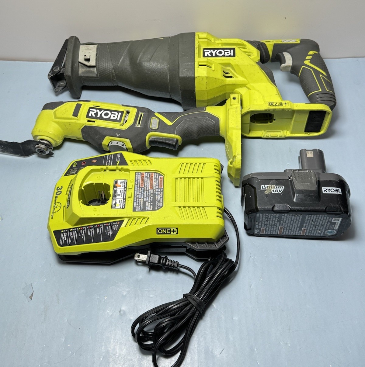 Ryobi ONE+ 18V Cordless Combo Kit with Saw Multi-Tool Battery and Charger