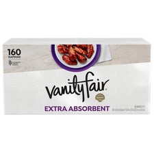 Vanity Fair Extra Absorbent Disposable Napkins 160 Count White Pack of 1