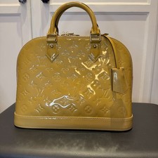 Borsa a mano Louis Vuitton Monogram Vernis Alma oro certificato di autenticità incl.