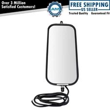 16" x 7" Stainless Steel West Coast Mirror Peak Back Heated for HD Semi Truck