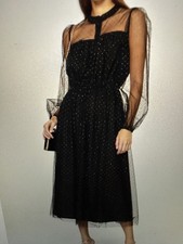 Point Desprit Dress Adam Lippes Black Dress Size 8 MSRP $290.00