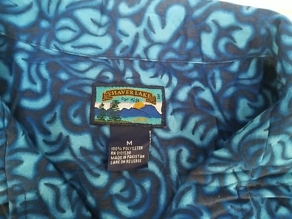 Camisa Hawaiana Shaver Lake Talla 2XL Seda Abotonada Negra Floral Foto 2 de 4