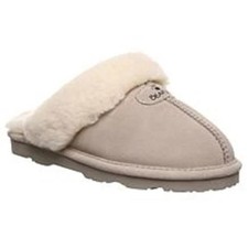 Bearpaw Loki II Slippers Womens 9 W Mule Mushroom Suede Indoor Outdoor Shoes NIB