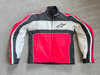 Alpinestars T Dyno WP wasserdichte Motorradjacke Medium rot weiß Futter