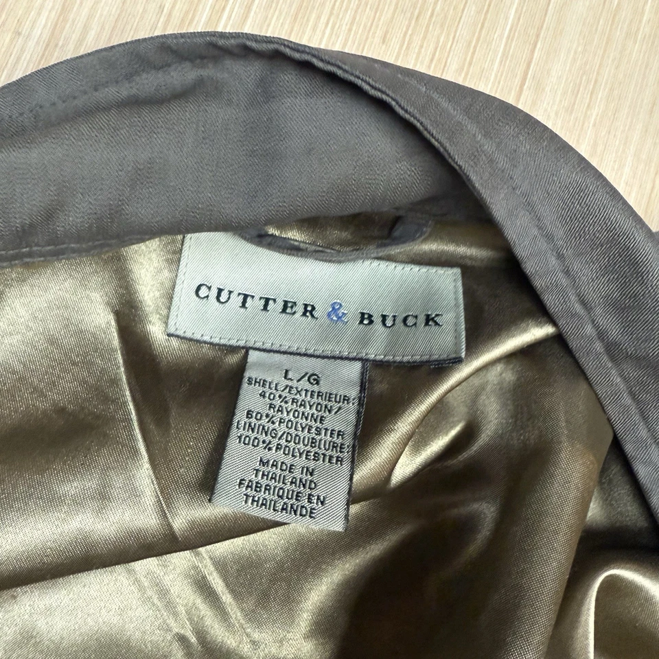 Cutter & Buck Vintage Harrington Jacket Rayon Bomber Men’s Large Golf 90s Y2K - Image 2 of 4