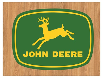 #ad John Deere Logo Die Cut Laminated Vinyl Sticker Decal $5.75