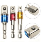 3X Adapter Extension Impact Socket Drill Nut Driver Screwdriver 1/4" 3/8" 1/2" M