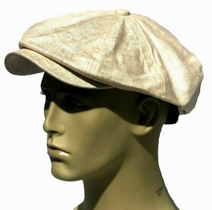 cream baker boy hat