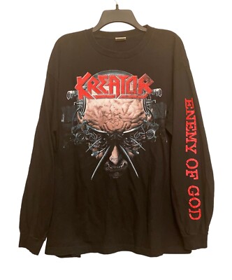 VINTAGE KREATOR Enemy of God 2005 Tour Concert L/S Tee T-Shirt XL 