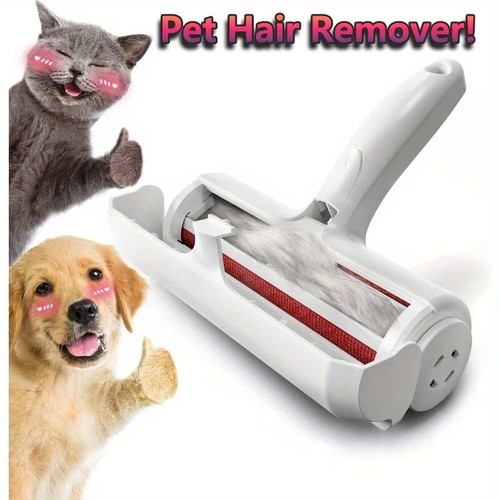 Reusable Pet Hair Remover Brush for Dog Cat Fur Couch Car Clothes Lint Roller - Picture 2 of 8