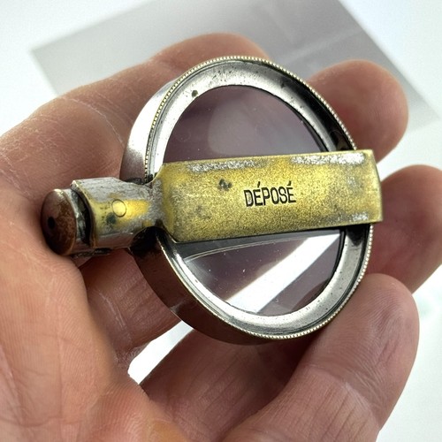 vintage FOLDING LOUPE DEPOSE France Measuring Magnifying Glass zeiss leitz brass - Bild 11 von 23