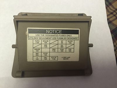 2005 toyota camry cigarette lighter fuse 2000-2001 TOYOTA CAMRY STORAGE COMPARTMENT FUSE CHART ~TAN