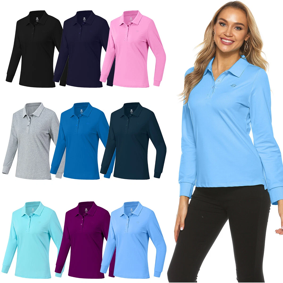 moisture wicking long sleeve shirts with collar