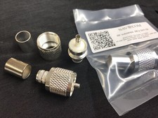 10 Silver-Teflon PL-259 Crimp Connectors RFU-507-SI LMR-400 RG-8, 213, 9913 more