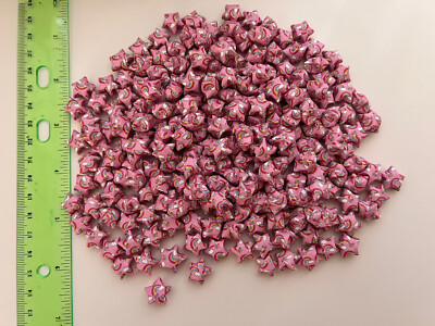 Pink Rainbow Origami Folding Lucky Stars - new - Handmade